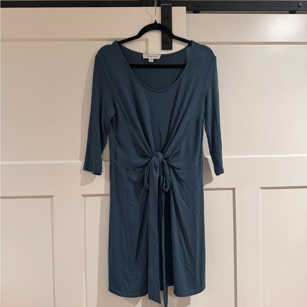 Amour‎ Vert Teal Long Sleeve Dress